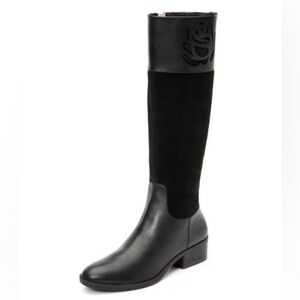 Taryn Rose Georgia Black Riding Boots Weatherproof Size 9/39